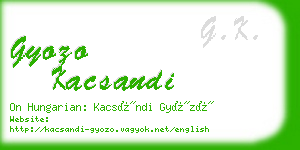 gyozo kacsandi business card